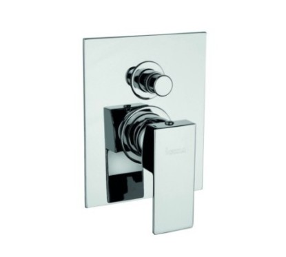 MANHATTAN monocomando doccia incasso con deviatore e piastra minimal finitura white gold