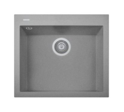 ONE 60.10 Lavandino cucina ad una vasca finitura nanostone N1 pure white