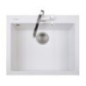 ONE 60.10 Lavandino cucina ad una vasca finitura nanostone N1 pure white