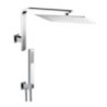 LYBRA QUADRO kit soffione con presa acqua e doccia. Soffione 300x300 mm.