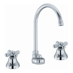 MAYA batteria lavabo canna girevole con scarico finitura cromo