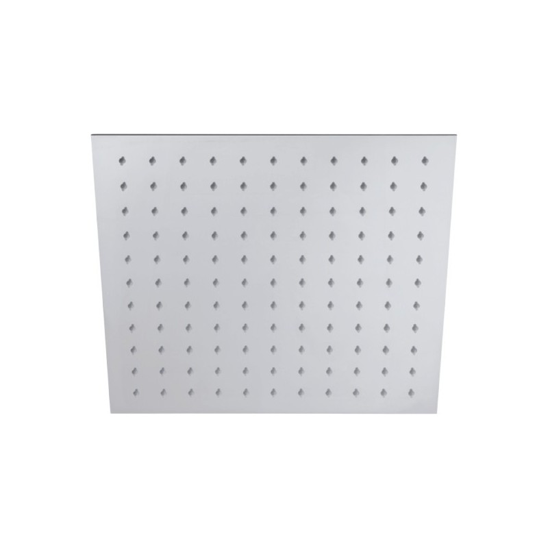 SQUARE FLAT Soffione quadrato in acciaio 40 cm