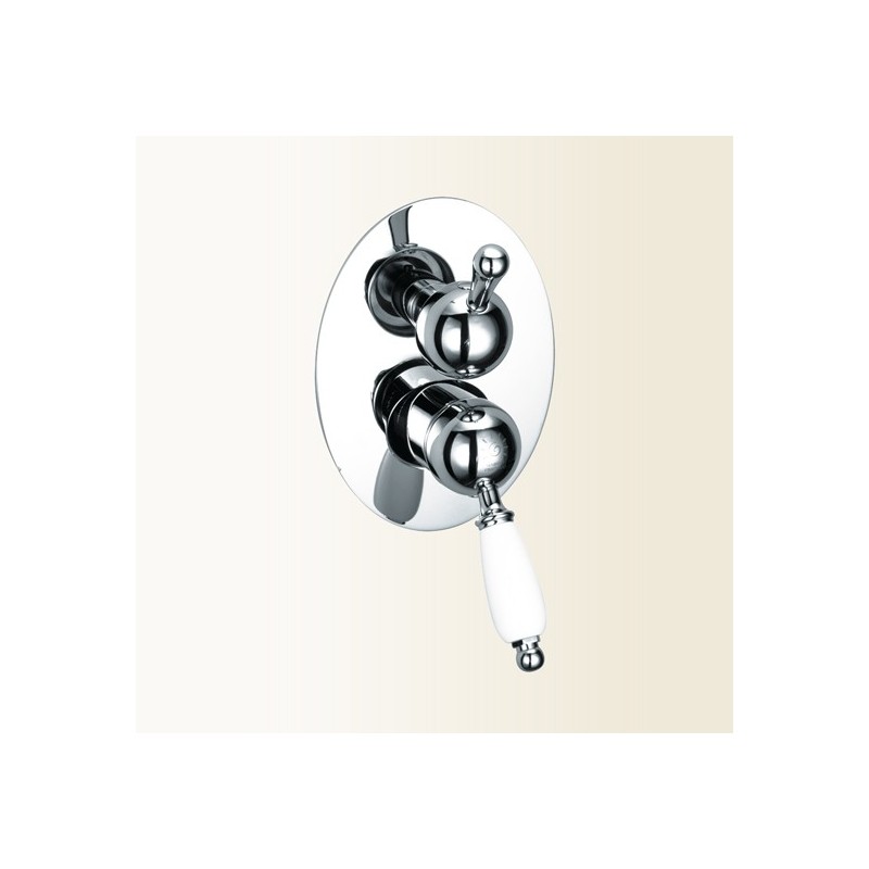 PARENTESI miscelatore monocomando doccia incasso con deviatore a 3 uscite finitura cromo