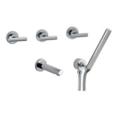 TILLY Batteria vasca incasso con set doccia finitura cromo