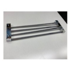 OS93 mensola doccia ottone  12,5x35x 1,5 h cm finitura nichel spazzolato satinato