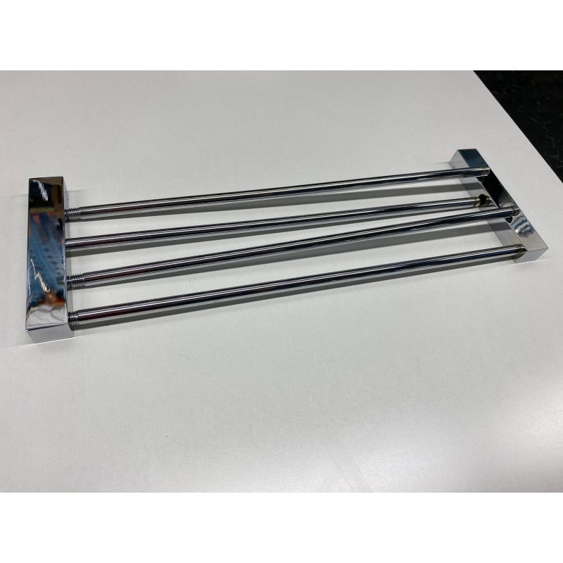 OS93 mensola doccia ottone  12,5x35x 1,5 h cm finitura nichel spazzolato satinato