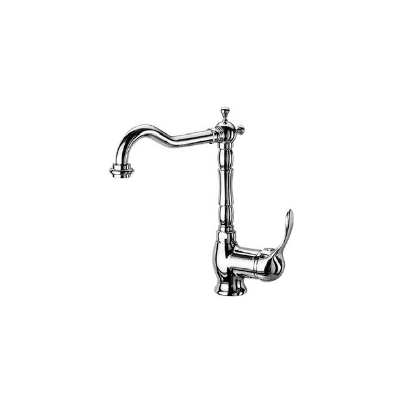 LINEA CUCINA Miscelatore per lavello con canna antica finitura cromo