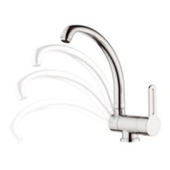 SMART monocomando per lavello con bocca alta finitura cromo