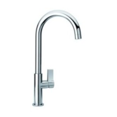 SLIMFIX miscelatore monocomando con corpo "slim" e canna a ponte finitura ultrametal titanio