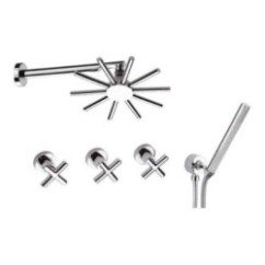 JAX Batteria vasca incasso finitura cromo