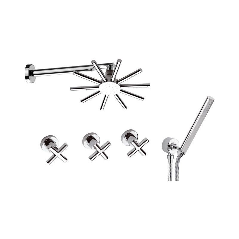 JAX Batteria vasca incasso finitura cromo