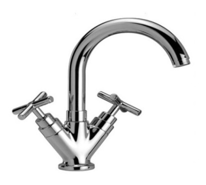 FOUR rubinetto monoforo lavabo con bocca girevole completo di scarico