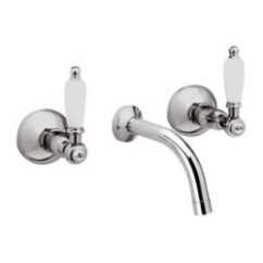 RETRO' Batteria lavabo/lavello da incasso finitura cromo