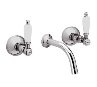 RETRO' Batteria lavabo/lavello da incasso finitura cromo