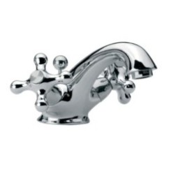 REVIVAL monoforo lavabo con scarico finitura cromo