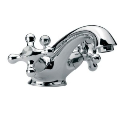 REVIVAL monoforo lavabo con scarico finitura cromo