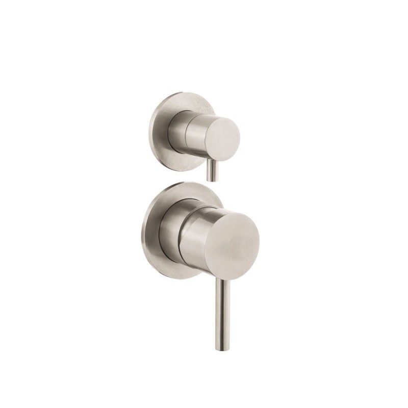 XONI miscelatore doccia incasso in acciaio inox con deviatore finitura cromo