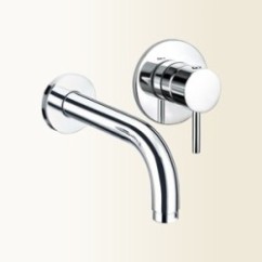 HEOS Miscelatore per lavabo da incasso finitura nickel spazzolato