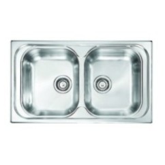 UNIVERSAL Lavello in acciaio inox a due vasche finitura satinato