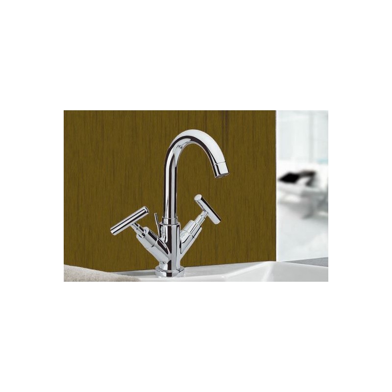 TILLY Monoforo lavabo con scarico finitura cromo