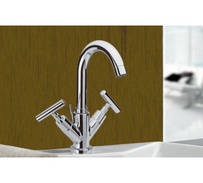 TILLY Monoforo lavabo con scarico finitura cromo