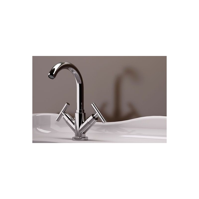 TILLY Monoforo lavabo con scarico finitura cromo