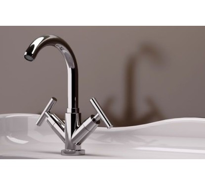 TILLY Monoforo lavabo con scarico finitura cromo