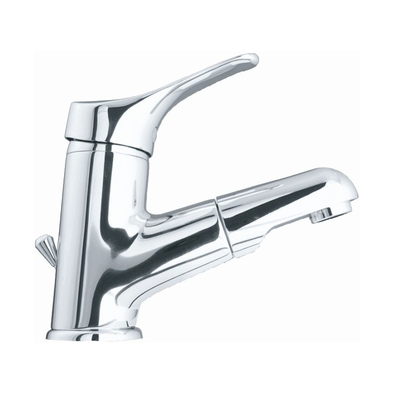 TREND monocomando lavabo con scarico e doccia estraibile finitura cromo