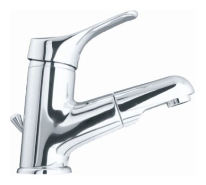 TREND monocomando lavabo con scarico e doccia estraibile finitura cromo