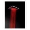 BAGNO ITALIANO IRIS soffione doccia in acciaio inox a led cm. 26x26 con cromoterapia finitura inox lucido