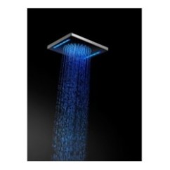 BAGNO ITALIANO IRIS soffione doccia in acciaio inox a led cm. 26x26 con cromoterapia finitura inox lucido