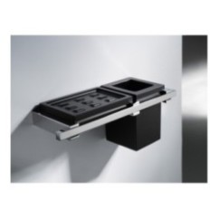 CUBE Porta sapone/bicchere vetro bianco