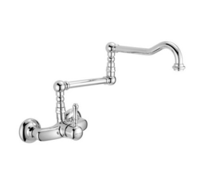 DALI' Monocomando lavello a muro snodato finitura cromo