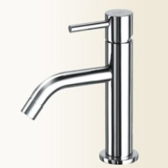 HEOS Miscelatore per lavabo con bocca curva finitura bianco mat