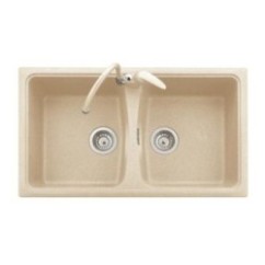 SPAZIO 86.20 Lavello cucina a due vasche finitura ultrametal 44 nero