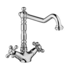 Gruppo monoforo per lavello con canna girevole finitura rame