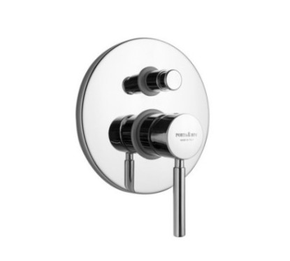 FORMA Monocomando doccia incasso con deviatore piastra slim finitura nero opaco