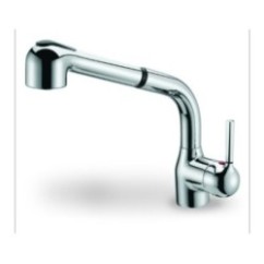 ONDA D monocomando per lavello con doccia estraibile finitura cromo