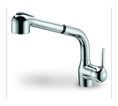 ONDA D monocomando per lavello con doccia estraibile finitura cromo