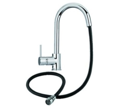 PUNTOBPEX miscelatore monocomando canna a ponte e bocchetta estraibile finitura microultragranit jasmine