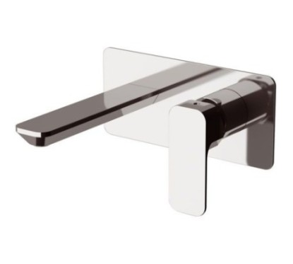 TIARA monocomando lavabo da incasso con piastra finitura cromo