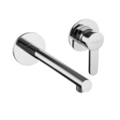 SALLY Monocomando lavabo a muro due parti canna mm 160 finitura dorato