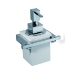 CUBE Porta dosatore vetro bianco