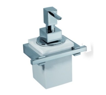 CUBE Porta dosatore vetro bianco