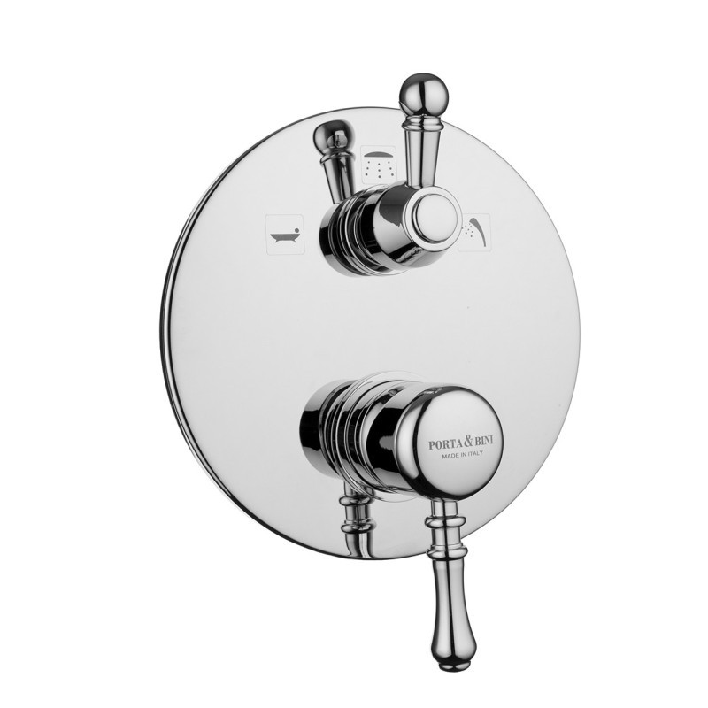 DALI' Monocomando doccia incasso con deviatore tre uscite finitura dark copper