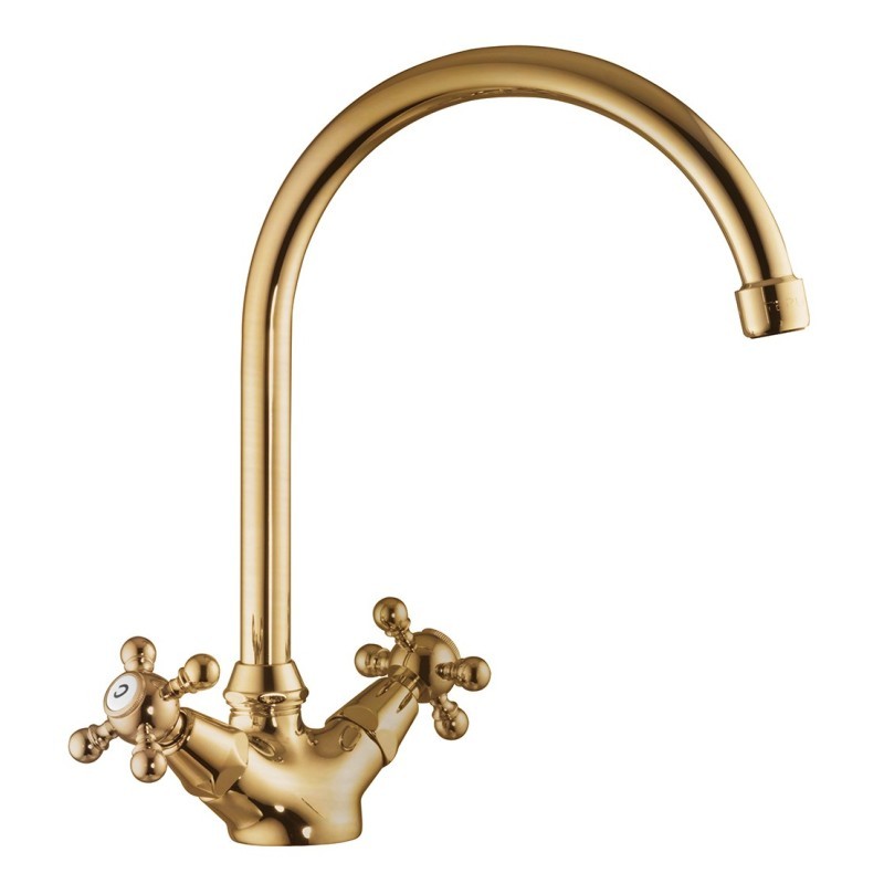 OLD FASHION Monoforo lavello cucina finitura bronzato