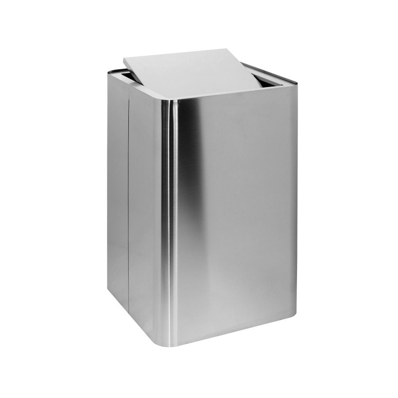 FANTASIA cesto portabiancheria in acciaio inox con coperchio