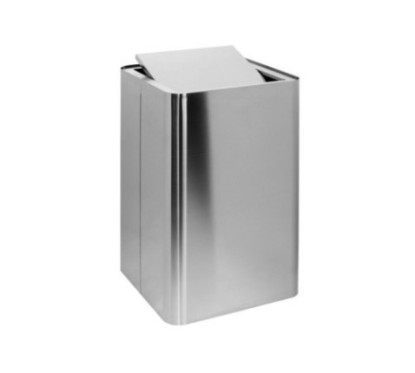 FANTASIA cesto portabiancheria in acciaio inox con coperchio