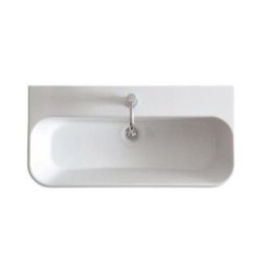 MEG11 lavabo sospeso cm 75x44  monoforo