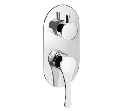 JODY Miscelatore per doccia ad incasso con deviatore a 3 uscite finitura nickel spazzolato